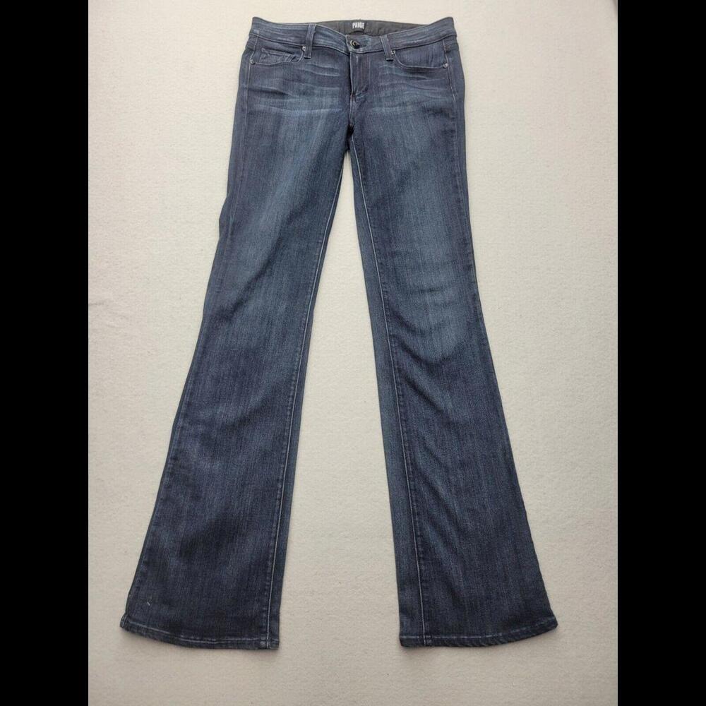 Paige Women Jeans 8 Blue Flared Manhattan Low Rise